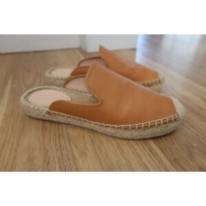 J. Crew Leather Espadrille Mules Women's Size 6 Style AY323